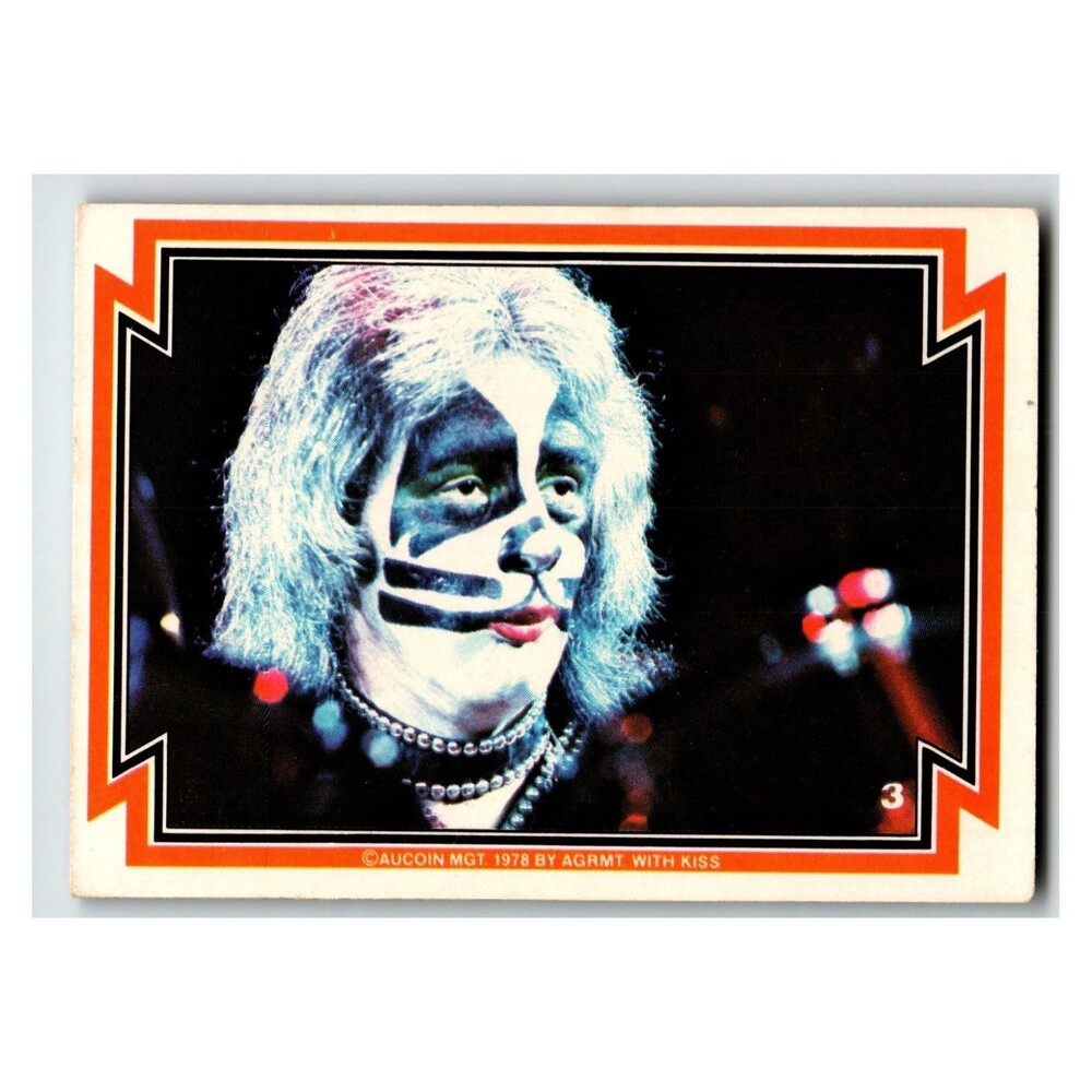 KISS Peter Criss The Catman 1978 Trading Card #3 Aucoin Mgt.